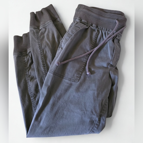 Womens Gray Lou & Grey joggers Linen Pants Sz M - Picture 1 of 8